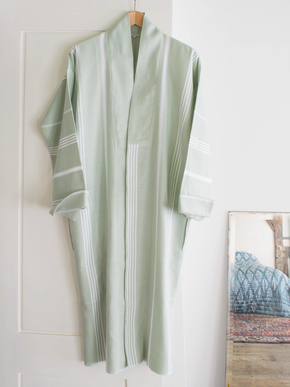hammam bathrobe size XS/S, sage green